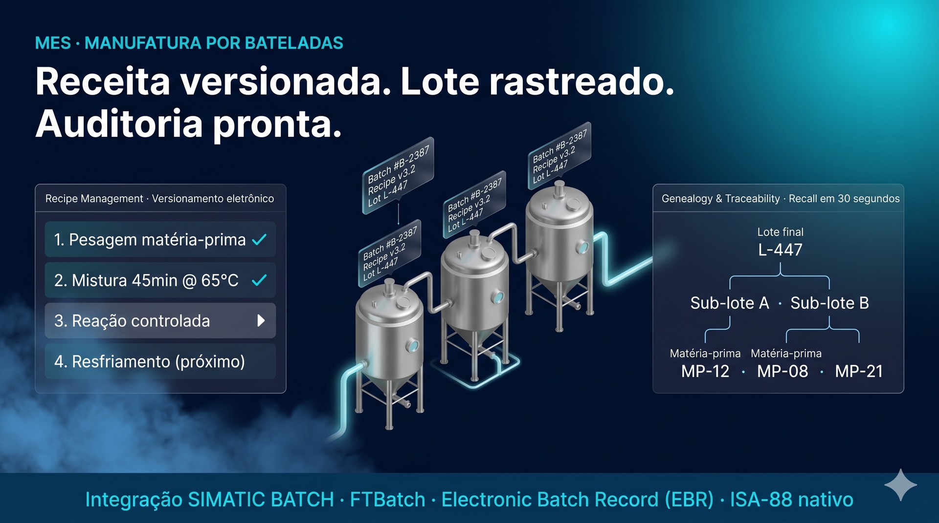 Opcenter Process — operação de planta de processo